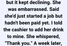 I Paid for a Stranger’s Coffee… A Week Later, She Stunned Me