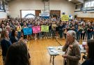 After 42 Years Serving Lunch at the Same High School, My Mother’s Retirement Gift Was a $10 Coffee Card—Then Hundreds of Former Students Walked Through the Gym Doors.